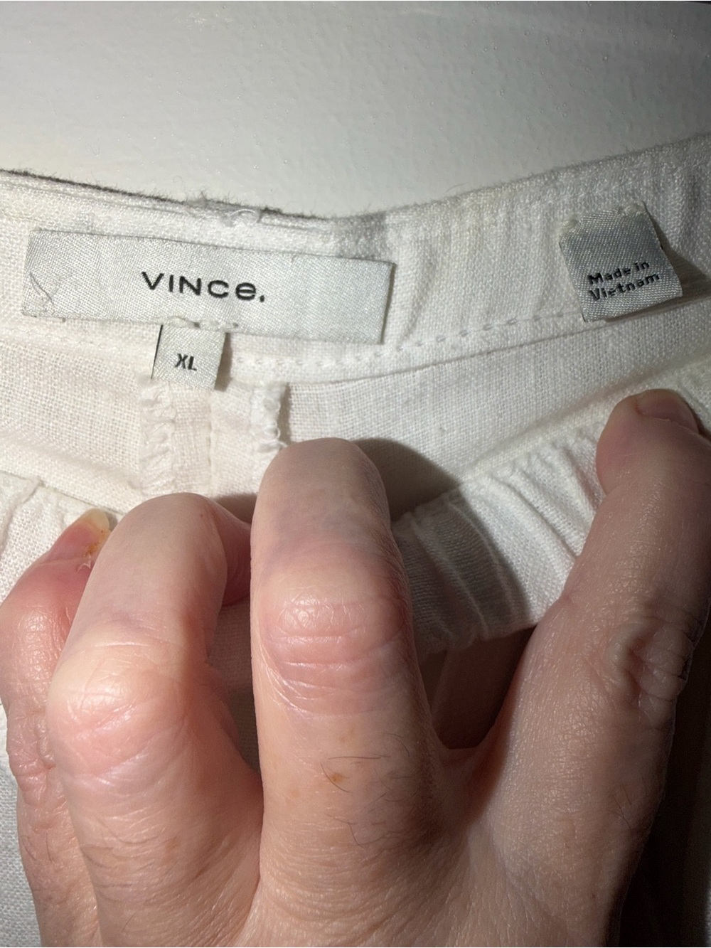 Vince Women’s White Hemp Wide Leg Pants. Lined. Sz XL - Picture 5 of 10